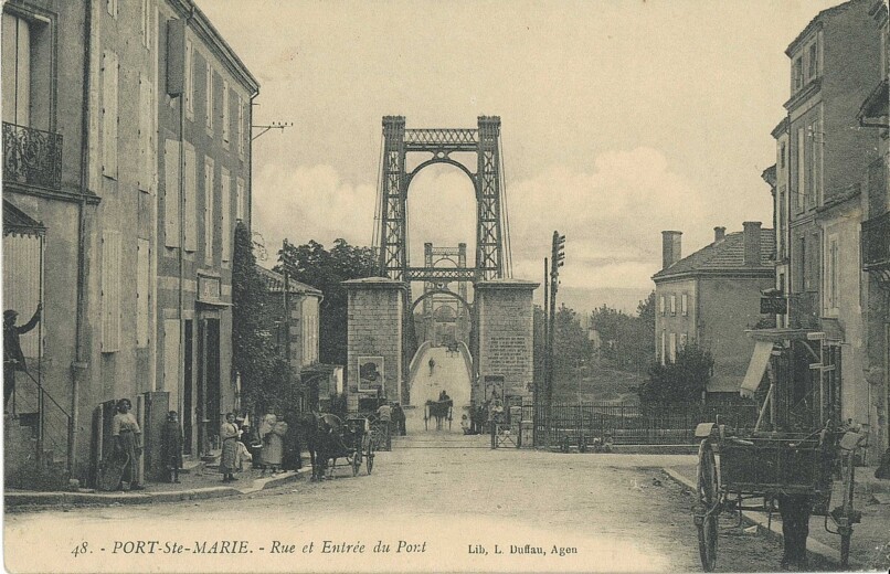 Photo ancienne en noir et blanc de Port-Sainte-Marie