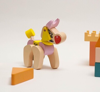 image représentant des jouets en bois pour enfants