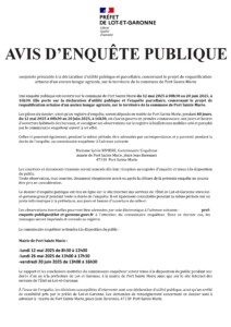 Avis d'enquête publique pour la requalification d'une friche agricole, du 12/05/2025 au 20/06/2025 